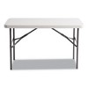 Alera Banquet Folding Table, Rectangular, Radius Edge, 48w x 24d x 29h, Platinum/Charcoal - image 2 of 4