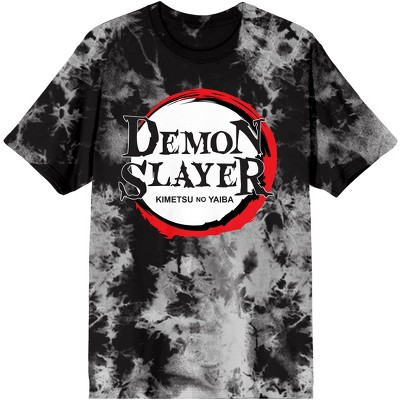 Demon Slayer Logo Black Tie Dye T-Shirt