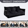 Hooseng 65" Faux Fur Loveseat Sofa, Oversized Lounge Couch for Adults, Fluffy Lazy Sofa with Memory Foam Filler, Big Comfy for Living Room, Bedroom - 2 of 4