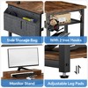 Aheaplus L Shaped Desk with Power Outlet & LED Strip - 3 of 4