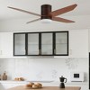 52" Brown 4-Blade Solid Wood Ceiling Fan with LED Light and Reversible Motor, Perfect for Farmhouse or Living Room D¨¦cor - 4 of 4