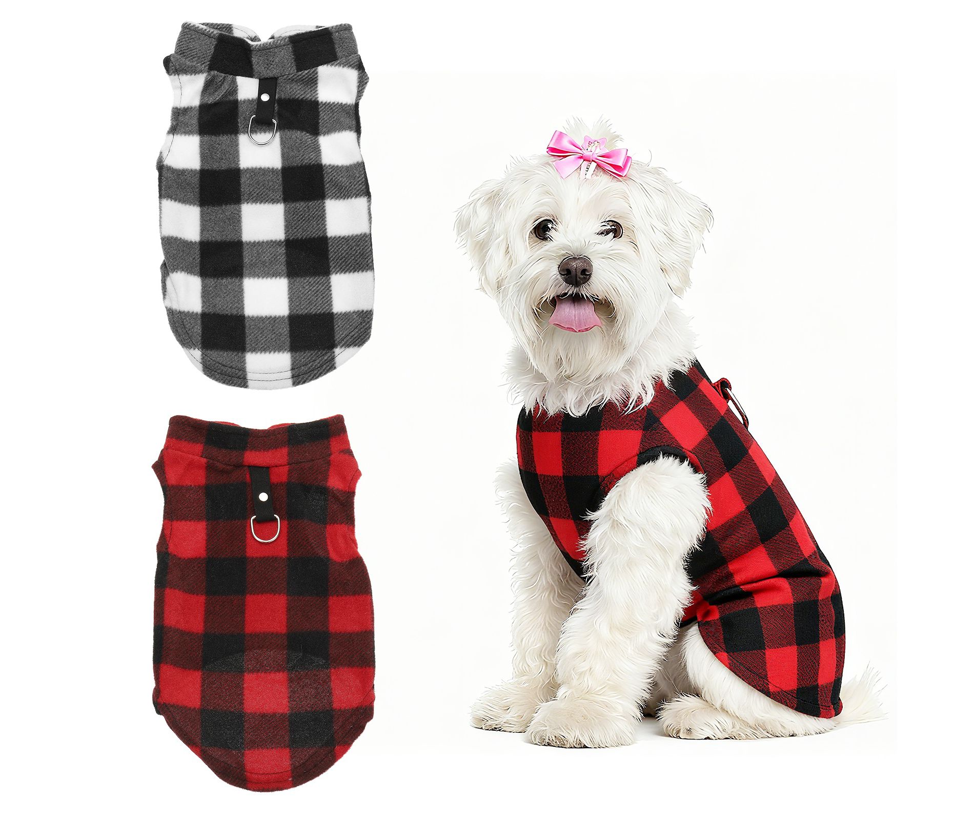 Unique Bargains Dogs Fleece Vest Sweater Soft Warm Lightweight Stretchy Pet Sweater 2 Pcs