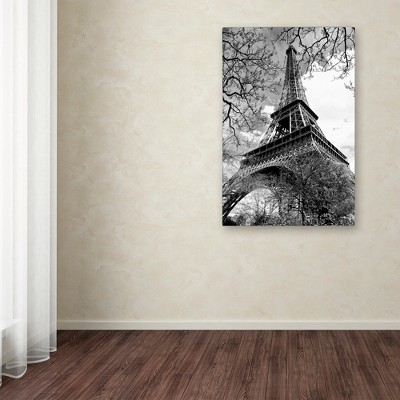 Philippe Hugonnard Eiffel Tower Black and White Canvas Art 16'' x 24''