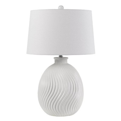 26.8" Olbia Ceramic Table Lamp White - Cal Lighting