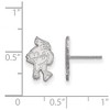 Black Bow Jewelry 14k White Gold Iowa State Cyclones NCAA Post Earrings - 2 of 3