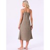 INSPIRE CHIC Women's Satin Sleeveless Built-in Bra Pajama Dress Spaghetti Strap Silky Midi Nightgowns - 4 of 4