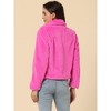 INSPIRE CHIC Women's Autumn Winter Cropped Notch Lapel Faux Fur Fluffy Jacket - 4 of 4