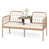 Costway PE Rattan Outdoor Loveseat with Built-in Coffee Table & Soft Cushions for Lawn - 2 of 4