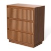 Koligey 3-Drawer Dresser 27.5"W Single Dresser With Waveform Fluted Panel - 4 of 4