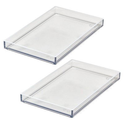 iDESIGN Plastic Desktop Tray Clear 2/Pack (28234M2)