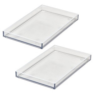 iDESIGN Plastic Desktop Tray Clear 2/Pack (28234M2) - 1 of 4