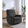 Polyester Swivel Recliner with Chrome Lever and Heavy-Duty 360 lbs Mechanism - 2 of 4