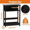 COZONY Narrow Side Table with 3-Tier Storage Shelf & Magazine Rack, Slim End Table for Small Spaces, Modern Skinny Bedside Nightstand for Living Room - 2 of 4