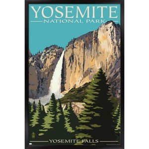 Trends International Lantern Press - Yosemite Falls Framed Wall Poster Prints - 1 of 4