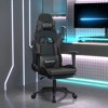 vidaXL Adjustable Gaming Chair - Black and Gray, Faux Leather, Ergonomic Design, 360-Degree Swivel, Rolling Castors, Reclining Backrest and Footrest - 2 of 4