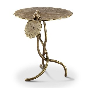 SPI Home Frog and Dragonfly End Table – Sculpted Metal Garden Accent Table, 25.5" H x 20" W, Nature-Inspired Outdoor Design - 1 of 4