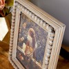 Wood Beaded 1 Slot Photo Frame Light Brown - Olivia & May - image 3 of 4