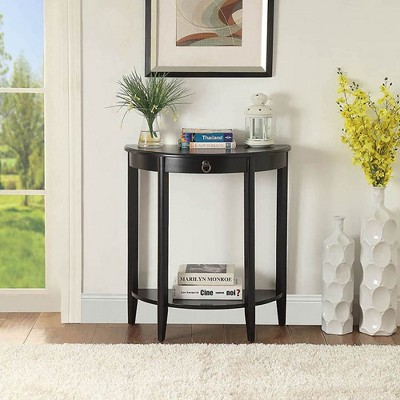 NicBex Tempered Bent Glass Console Table,Stylish Minimalist Entryway Table,Modern Couch Table for Living Room