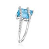 Ross-Simons 2.50 Carat Swiss Blue Topaz Ring With .11 ct. t.w. Diamonds in Sterling Silver - 3 of 4