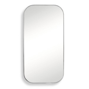 Uttermost Taft Polished Nickel Wall Mirror – 21"x41" Rectangular Accent - 1 of 4