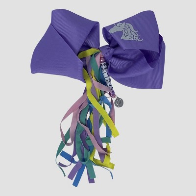 Girls' JoJo Siwa Unicorn Fringe Bow Hair Clip - Purple