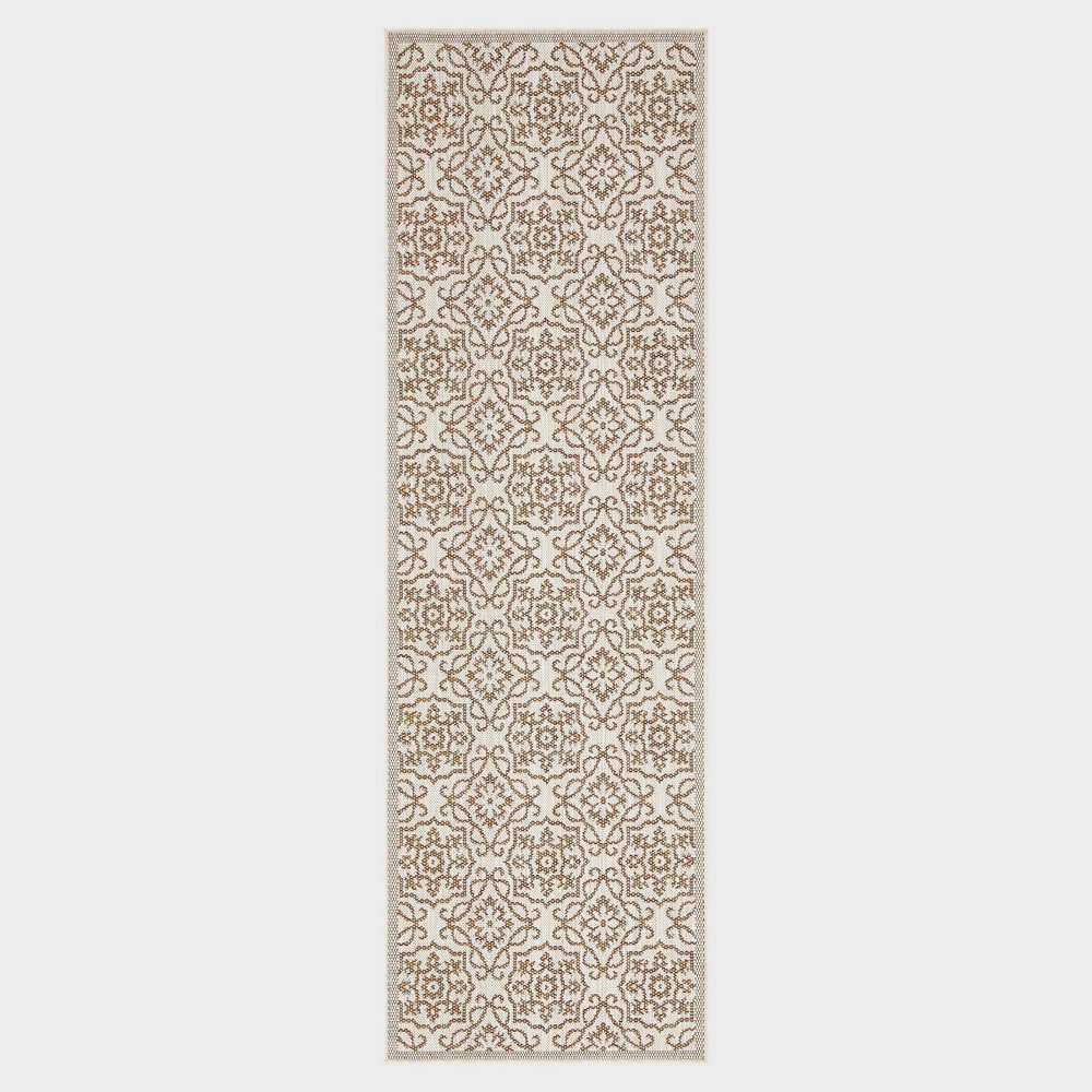 Photos - Area Rug Playa Rug 2'6''x8' Machine Washable Eliza Rectangle Woven Indoor Outdoor Runner Brick: Lightweight, UV-Resistant, Modern