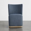 Spruce&Spring Modern Dining Chairs with Casters&Wood Base - 3 of 4