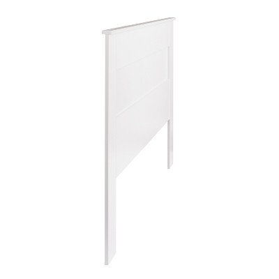 King Size White Wood Flat Panel Headboard