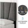 Twin to King Size Bed Frame with Adjustable Headboard, Linen Upholstered Platform Bed Frame with Wood Slat Support, No Box Spring Needed - 3 of 4