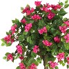 Artificial Bougainvillea Topiary Plant 5ft - Elegant Home Decor, Silk Green Pink Fake Tree - 2 of 4