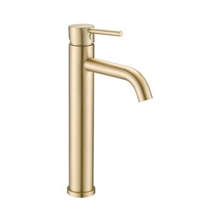 PAGED Tall Bathroom Faucets Single Hole Sink Faucet Modern Vanity Basin Faucet with Corrosion-Resistant Surface Treatment - 1 of 4