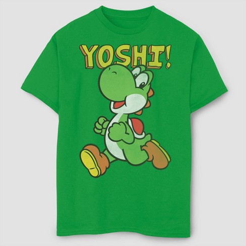 Boys Super Mario Bros Its Yoshi T Shirt Green Target - roblox mario t shirt