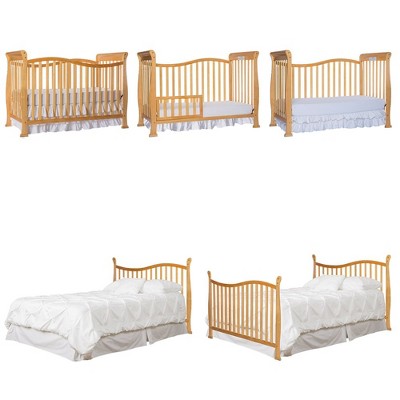 Natural Pinewood 7-in-1 Convertible Crib with Mattress Support