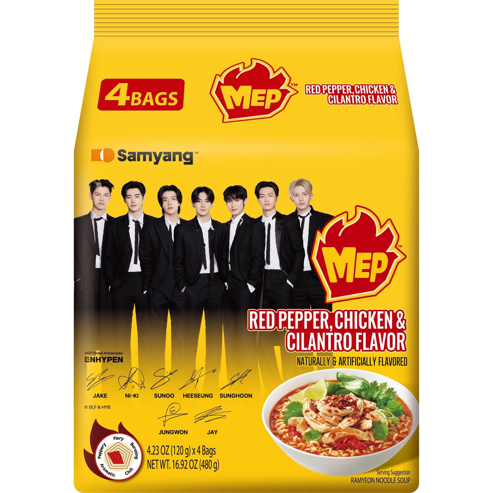 Samyang MEP Red Pepper Chicken and Cilantro Spicy Ramyeon Noodle Soup - 1.15lbs