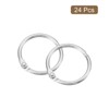 Unique Bargains Carbon Steel Loose Leaf Binder Snap Shower Curtain Rings 24 Pcs - 3 of 4