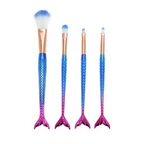 Unique Bargains Portable Mermaid Makeup Brush Set 4 Pcs - image 1 of 4