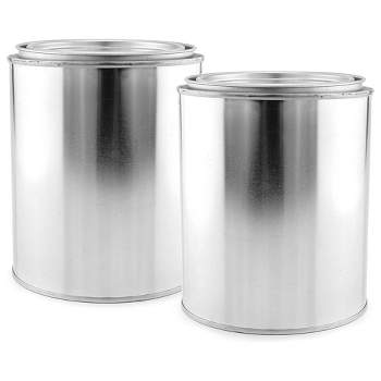 Cornucopia Brands Empty Quart Paint Cans w/ Lids, 2pk; Unlined Metal Paint Cans Value Pack