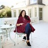 Catalonia Womens Oversized Plush Fleece Wearable Blanket Hooded Wrap Sweater with Hand Pockets, Open Front No Sleeve Cape Shawls, Cozy Gift for Woman - 4 of 4