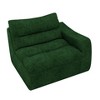 Lazy floor sofa, modern floor lounge chair with right arm, comfortable beanbag sofa, suitable for living room bedroom office - Beige - 3 of 4