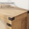 TV Stand for Living Room, 59" TV Console Cabinet with Rattan Door and Adjustable Shelves, Boho Entertainment Center - 4 of 4