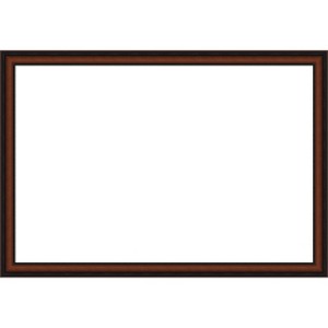Amanti Art Cyprus Walnut Narrow Framed Dry Erase Magnetic Board - 1 of 4