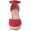 Allegra K Women's Closed Toe Lace Wedge Heels Wedge Sandals - 2 of 4