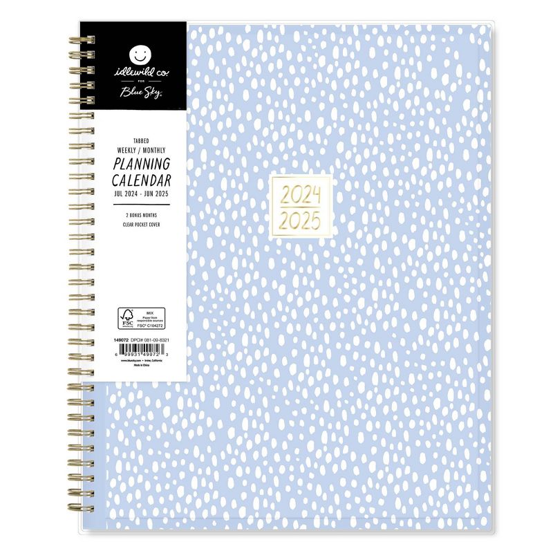 Ildlewild Co. for Blue Sky 2024-25 Weekly/Monthly Planner  11&#34;x8.5&#34; Poly Wirebound Speckled Blue, 4 of 14