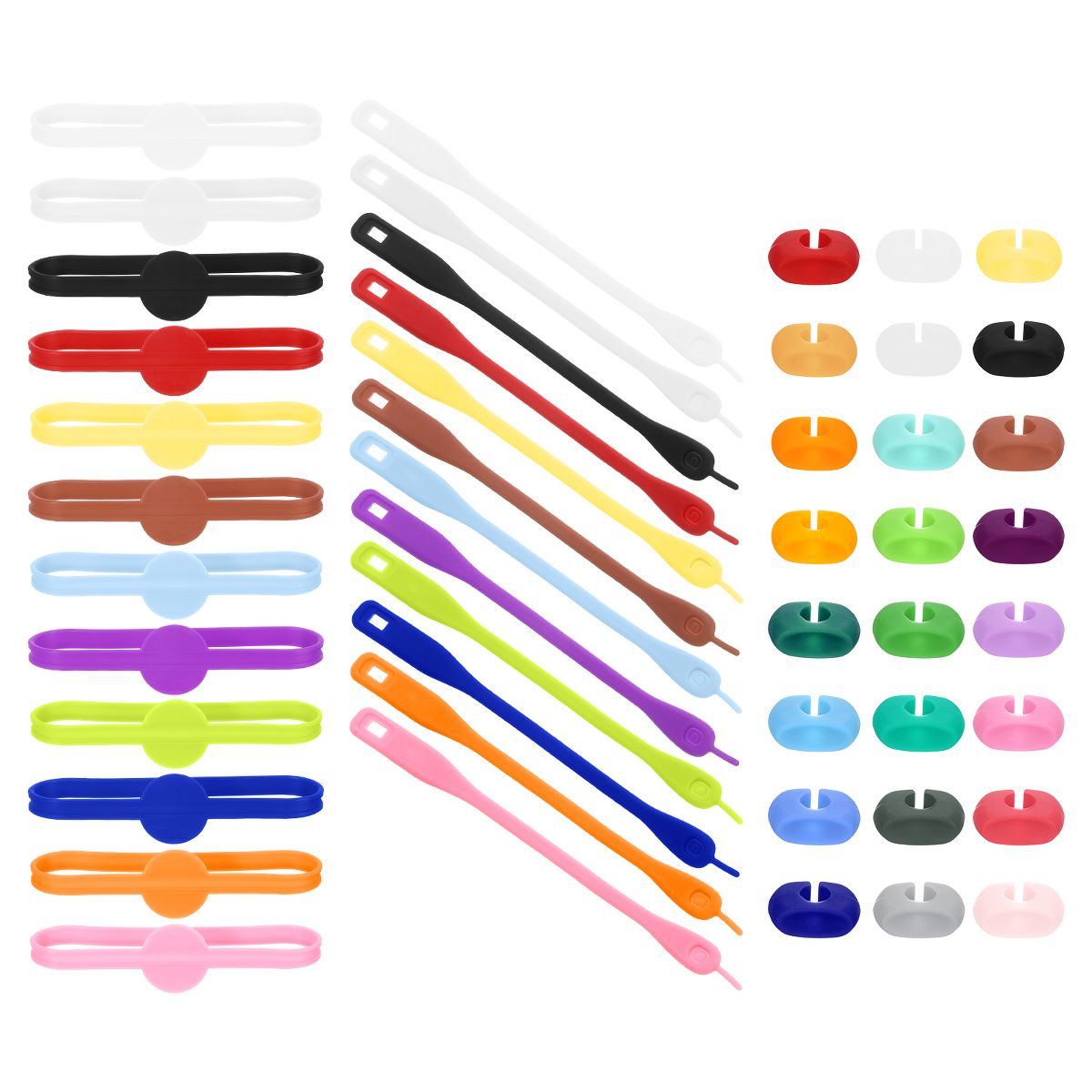 Unique Bargains Silicone Bright Colors Soft Lightweight Wine Glass Markers 48 Pcs