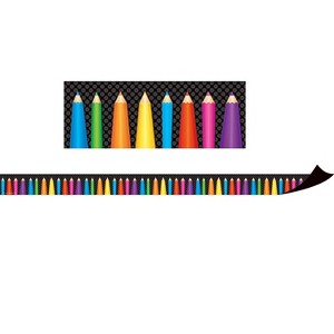 Teacher Created Resources® Magnetic Borders, Colored Pencils, 24 Feet - 1 of 1