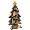 Kurt Adler 23.6-Inch Battery-Operated Light Up Wooden Christmas Tree with Village Scene - 2 of 4