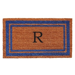 Calloway Mills 152972436A Blue Border 24 In. x 36 In. Monogram Doormat - 1 of 4