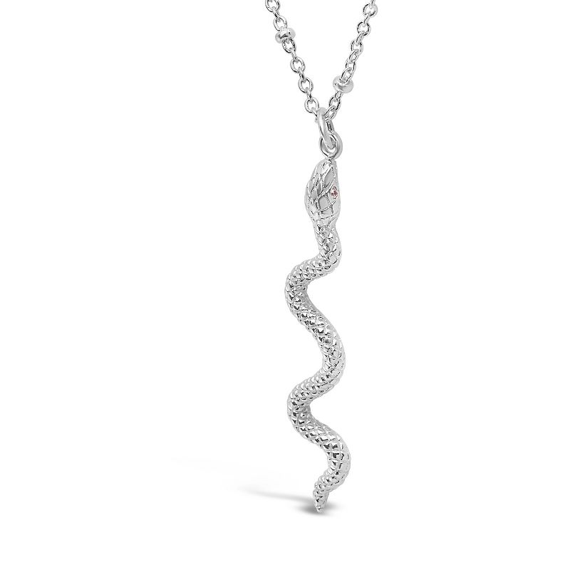 SHINE by Sterling Forever Scaly Snake Pendant Necklace, 3 of 4