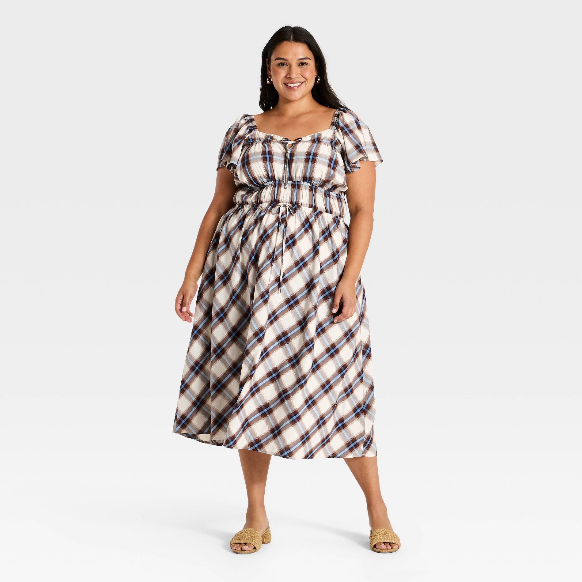 Women's Flutter Sleeve Maxi Dress - Ava & Viv™