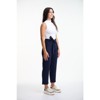 Lafidi Women’s Mid-Rise Cropped Pants – Relaxed Tapered Leg Trousers with Sash Belt and Welt Pockets - 3 of 4
